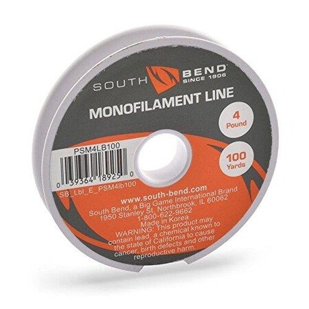 South Bend Fishing Pony Spool Mono 4Lb 100 Yd PSM4LB100